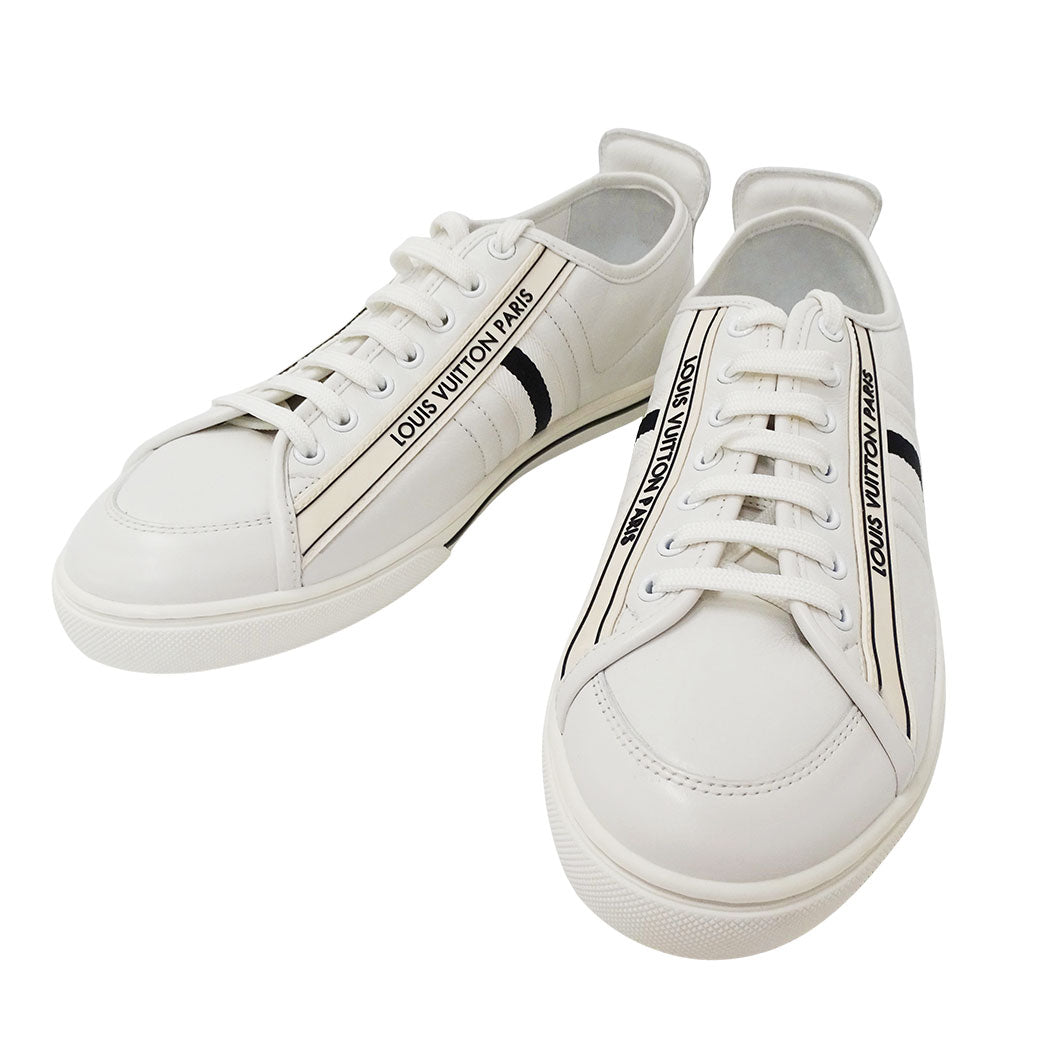 LOUIS VUITTON ルイ・ヴィトン スニーカー ホワイト レザー メンズ 【中古】