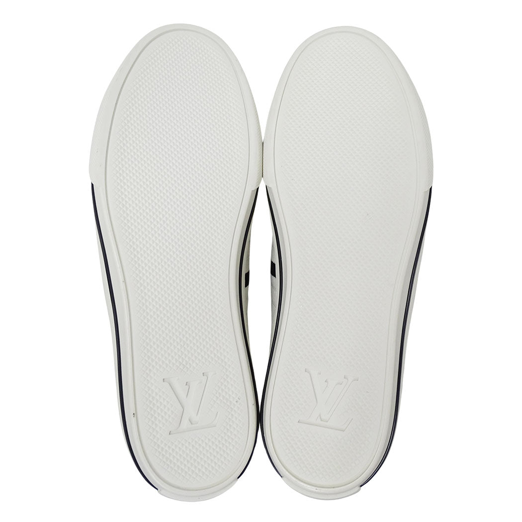 LOUIS VUITTON ルイ・ヴィトン スニーカー ホワイト レザー メンズ 【中古】