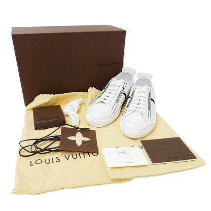 LOUIS VUITTON ルイ・ヴィトン スニーカー ホワイト レザー メンズ 【中古】