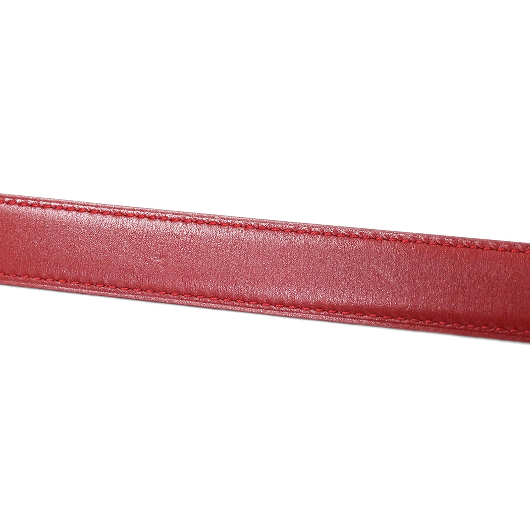 HERMES エルメス ミニコンスタンス ベルト ブラック レッド レザー レディース 【中古】