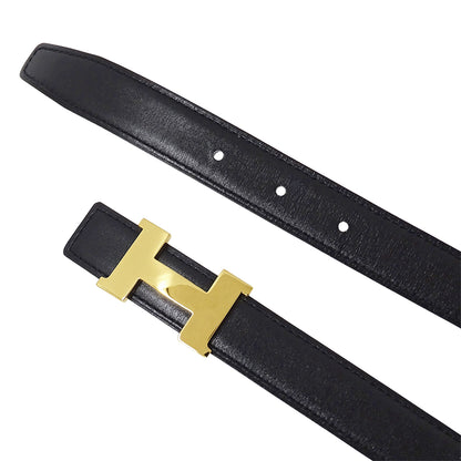 HERMES エルメス ミニコンスタンス ベルト ブラック レッド レザー レディース 【中古】