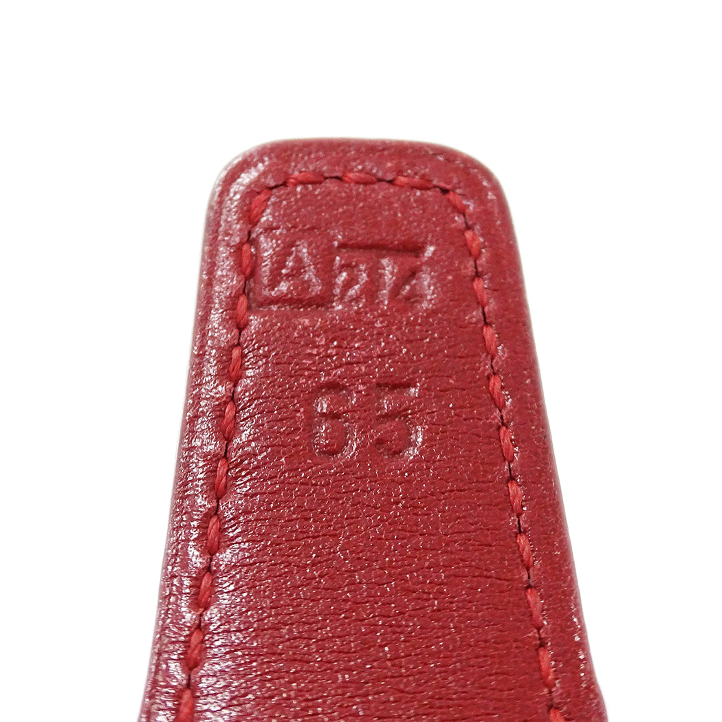 HERMES エルメス ミニコンスタンス ベルト ブラック レッド レザー レディース 【中古】