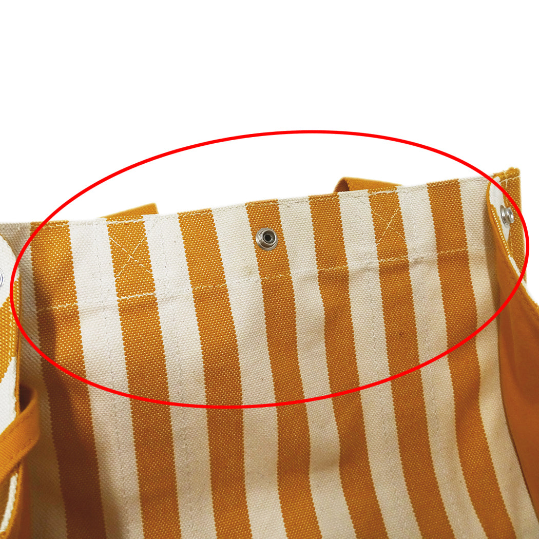 HERMES エルメス カンヌ PM トートバッグ オレンジ ホワイト キャンバス レディース 【中古】