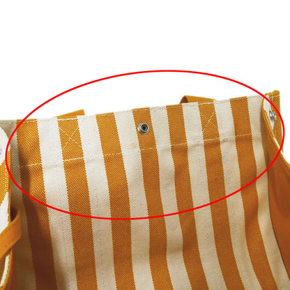 HERMES エルメス カンヌ PM トートバッグ オレンジ ホワイト キャンバス レディース 【中古】