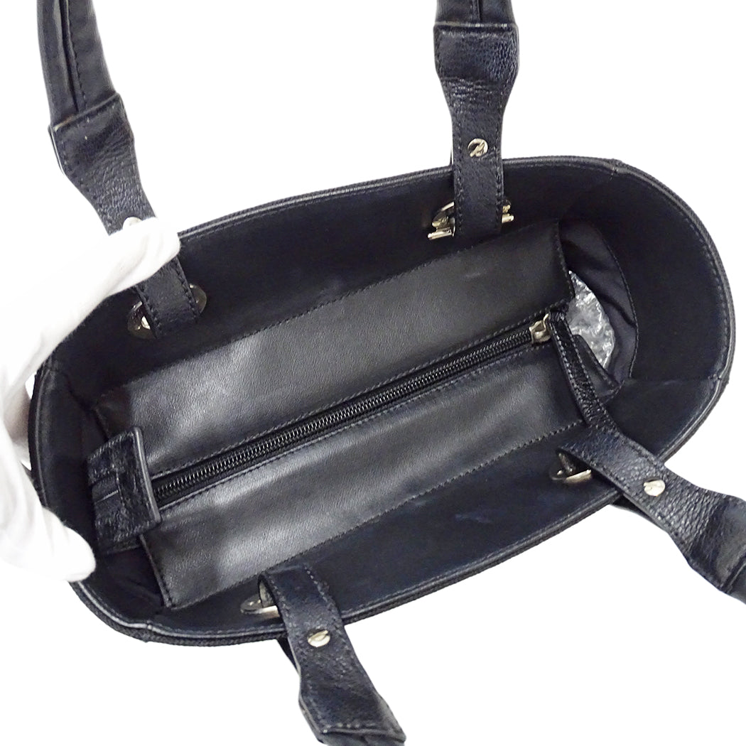 CHANEL シャネル トートバッグ パリビアリッツ PM ブラック シルバー金具 コーティングキャンバス レディース 【中古】