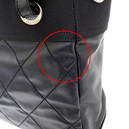 CHANEL シャネル トートバッグ パリビアリッツ PM ブラック シルバー金具 コーティングキャンバス レディース 【中古】