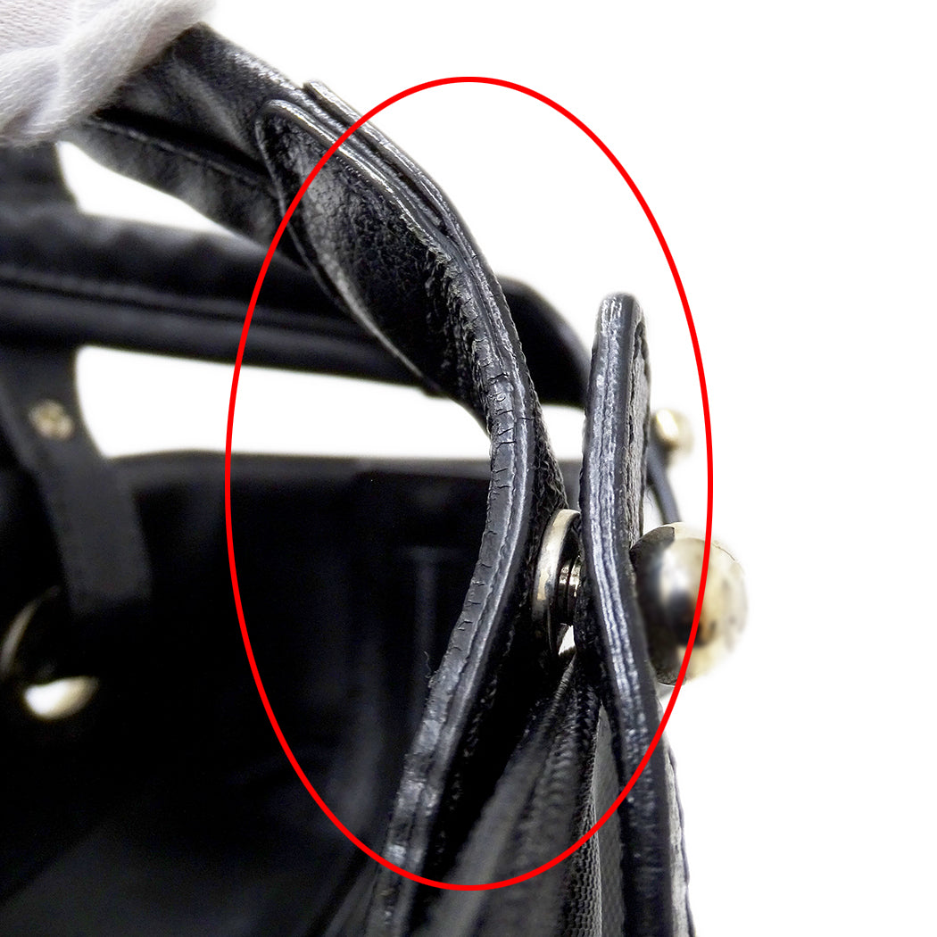 CHANEL シャネル トートバッグ パリビアリッツ PM ブラック シルバー金具 コーティングキャンバス レディース 【中古】