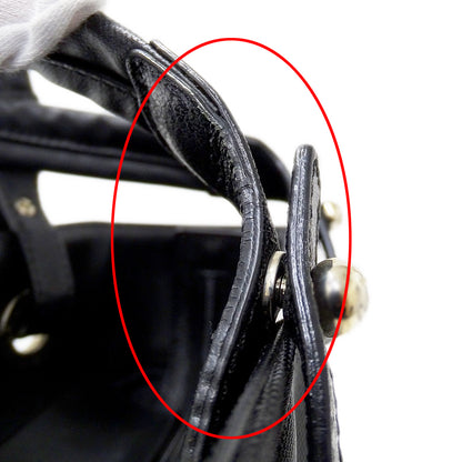CHANEL シャネル トートバッグ パリビアリッツ PM ブラック シルバー金具 コーティングキャンバス レディース 【中古】