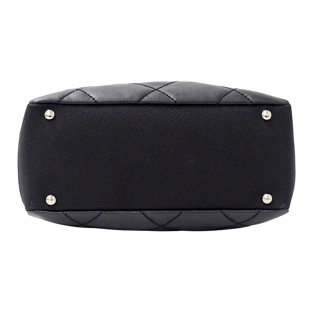 CHANEL シャネル トートバッグ パリビアリッツ PM ブラック シルバー金具 コーティングキャンバス レディース 【中古】