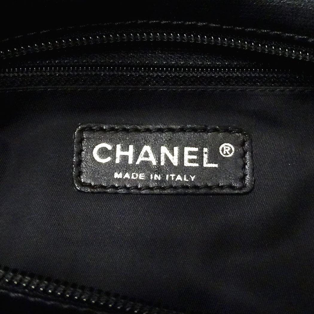 CHANEL シャネル トートバッグ パリビアリッツ PM ブラック シルバー金具 コーティングキャンバス レディース 【中古】