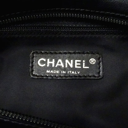 CHANEL シャネル トートバッグ パリビアリッツ PM ブラック シルバー金具 コーティングキャンバス レディース 【中古】
