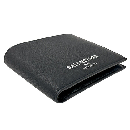 BALENCIAGA バレンシアガ 二つ折り財布 ブラック 811910 レザー レディース メンズ 【中古】