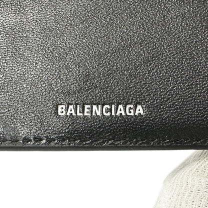 BALENCIAGA バレンシアガ 二つ折り財布 ブラック 811910 レザー レディース メンズ 【中古】
