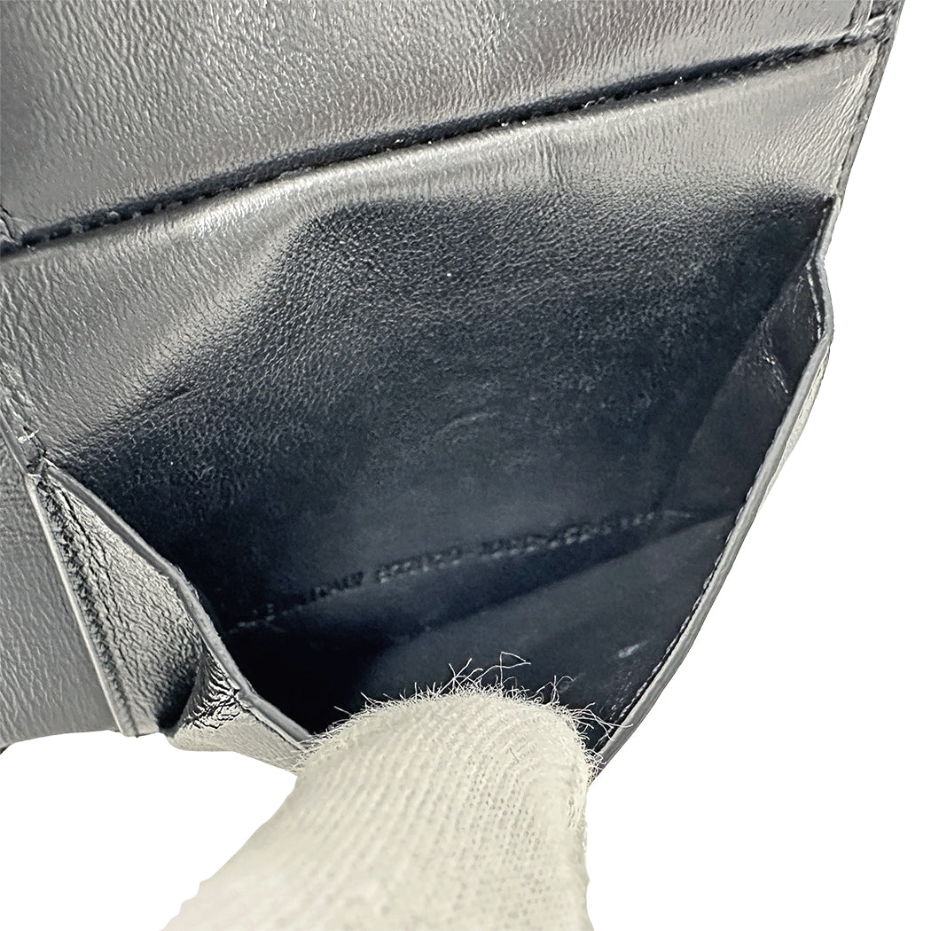 BALENCIAGA バレンシアガ 二つ折り財布 ブラック 811910 レザー レディース メンズ 【中古】