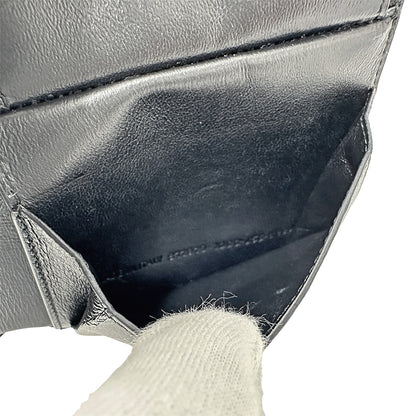 BALENCIAGA バレンシアガ 二つ折り財布 ブラック 811910 レザー レディース メンズ 【中古】