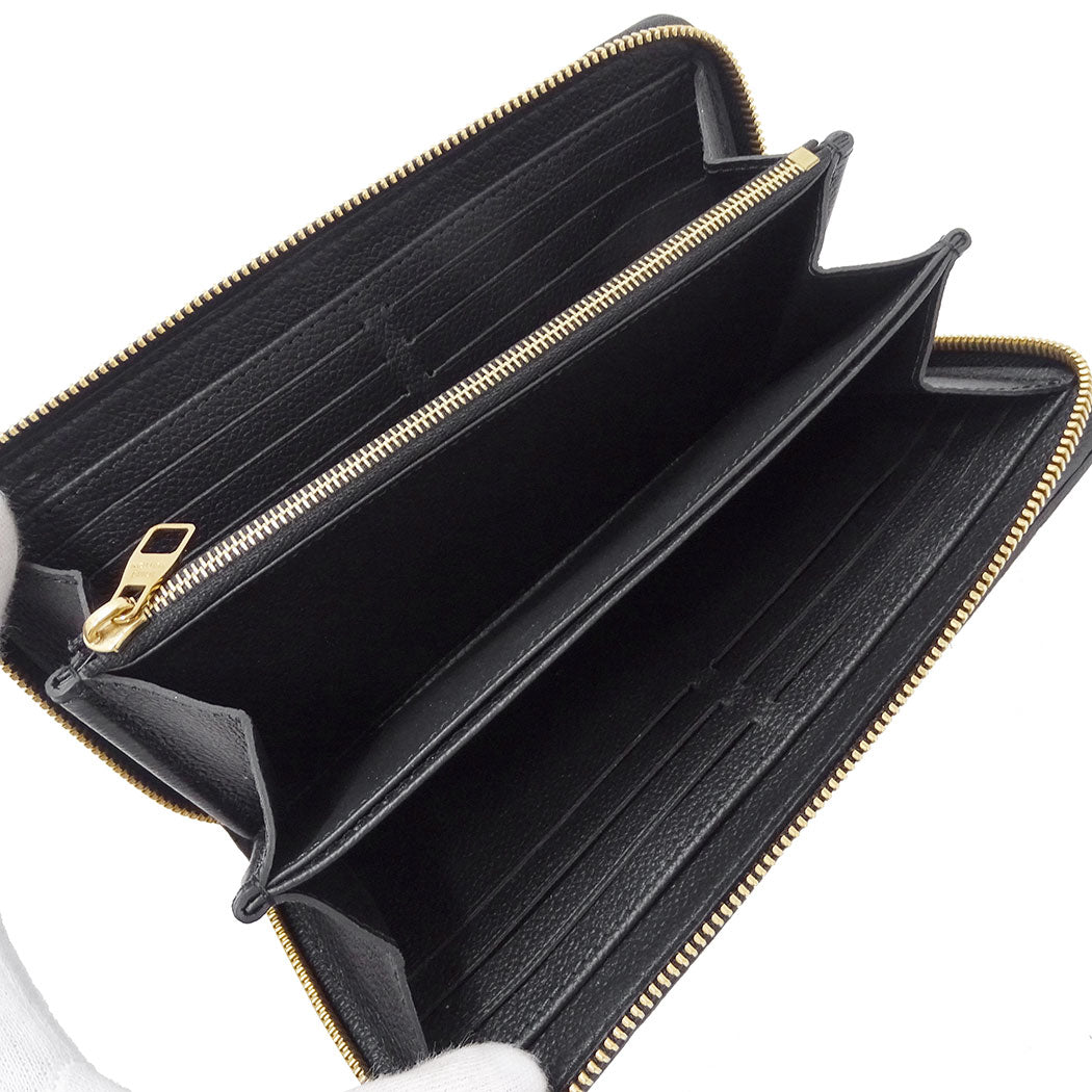 LOUIS VUITTON ルイ・ヴィトン ジッピーウォレット 長財布 アンプラント ノワール M61864 モノグラムアンプラント レディース 【中古】