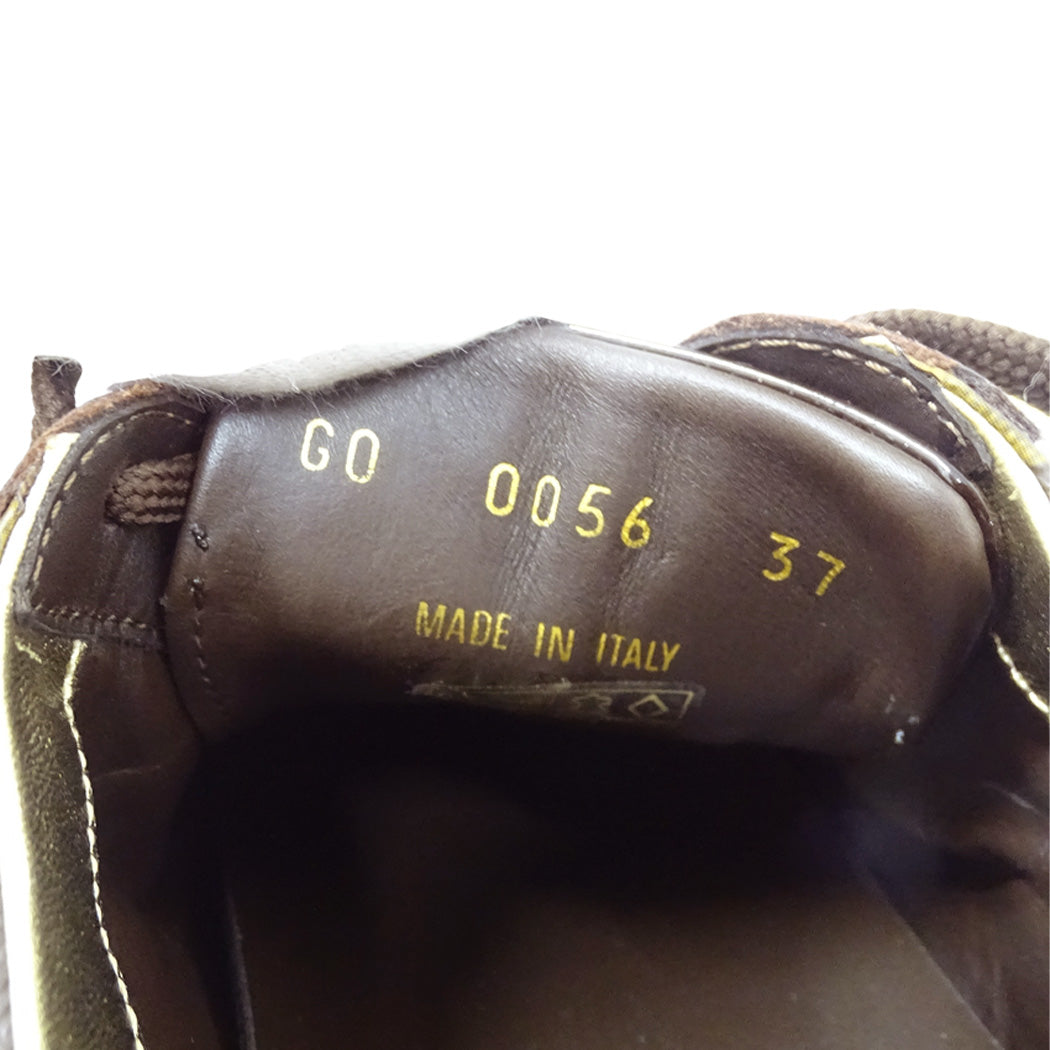 LOUIS VUITTON ルイ・ヴィトン スニーカー モノグラム ブラウン ゴールド GO0056 37 約24cm モノグラムキャンバス レディース【中古】