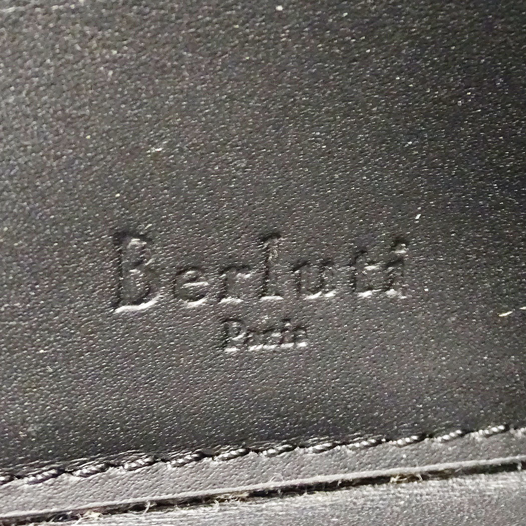 Berluti ベルルッティ 長財布 カリグラフィ ダークブラウン レザー メンズ 【中古】