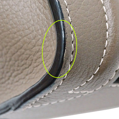 CELINE セリーヌ ラゲージ ナノショッパー 2wayバッグ グレージュ レザー レディース 【中古】