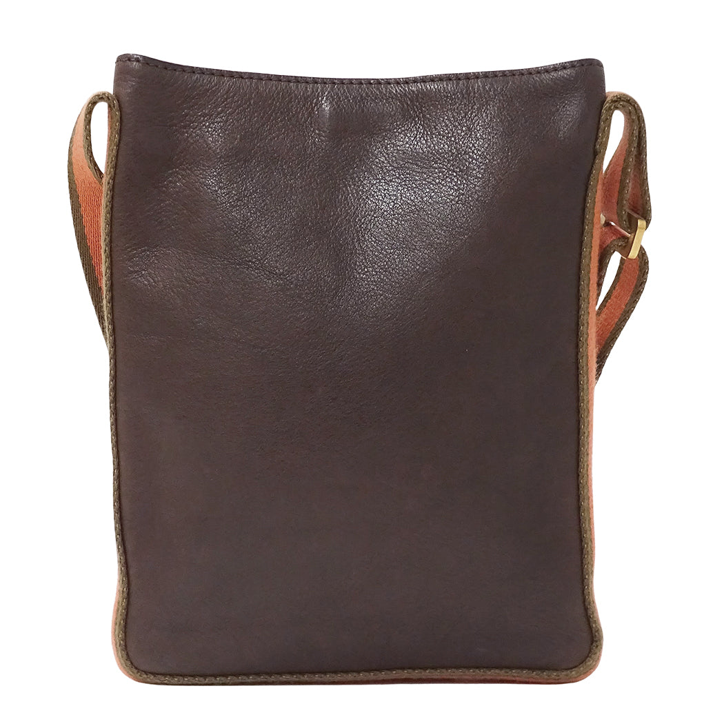 LOEWE ロエベ ショルダーバッグ ブラウン レザー レディース 【中古】
