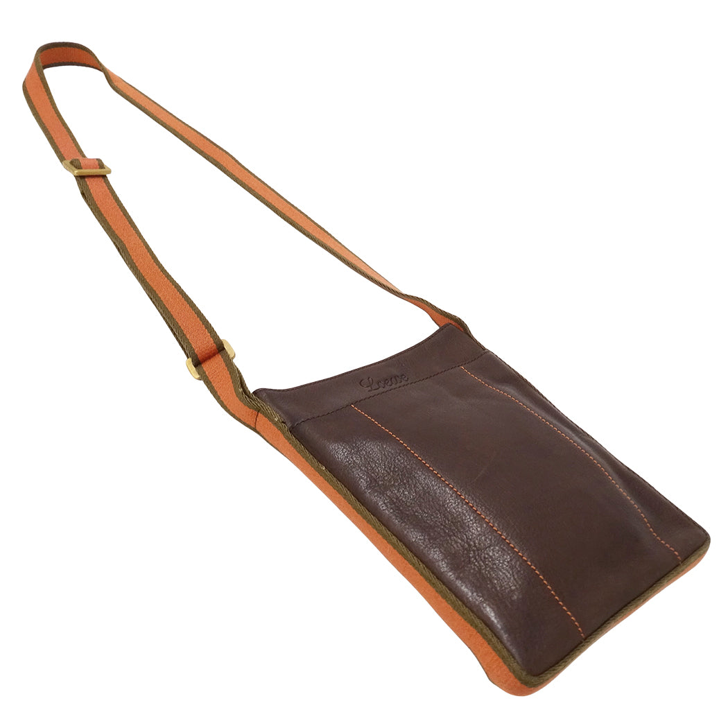 LOEWE ロエベ ショルダーバッグ ブラウン レザー レディース 【中古】