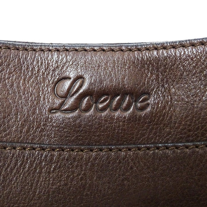 LOEWE ロエベ ショルダーバッグ ブラウン レザー レディース 【中古】