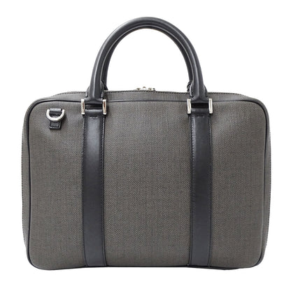 BVLGARI ブルガリ ウィークエンド ビジネスバッグ グレー PVC メンズ 【中古】