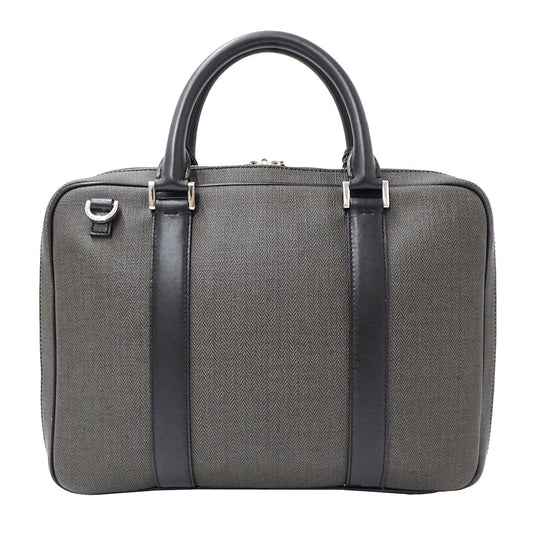 BVLGARI ブルガリ ウィークエンド ビジネスバッグ グレー PVC メンズ 【中古】