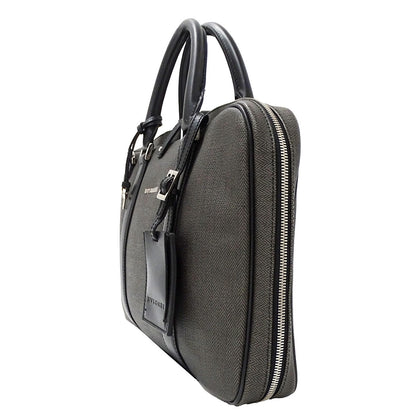 BVLGARI ブルガリ ウィークエンド ビジネスバッグ グレー PVC メンズ 【中古】