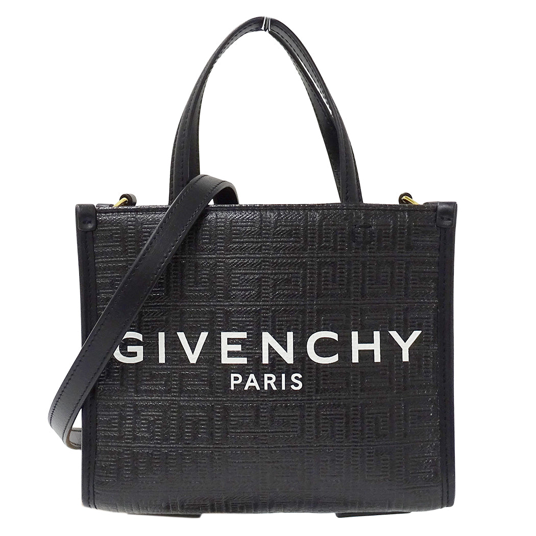 GIVENCHY ジバンシィ Gトート ミニ 2wayバッグ ブラック レザー レディース 【中古】