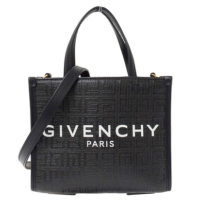 GIVENCHY ジバンシィ Gトート ミニ 2wayバッグ ブラック レザー レディース 【中古】