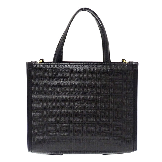 GIVENCHY ジバンシィ Gトート ミニ 2wayバッグ ブラック レザー レディース 【中古】