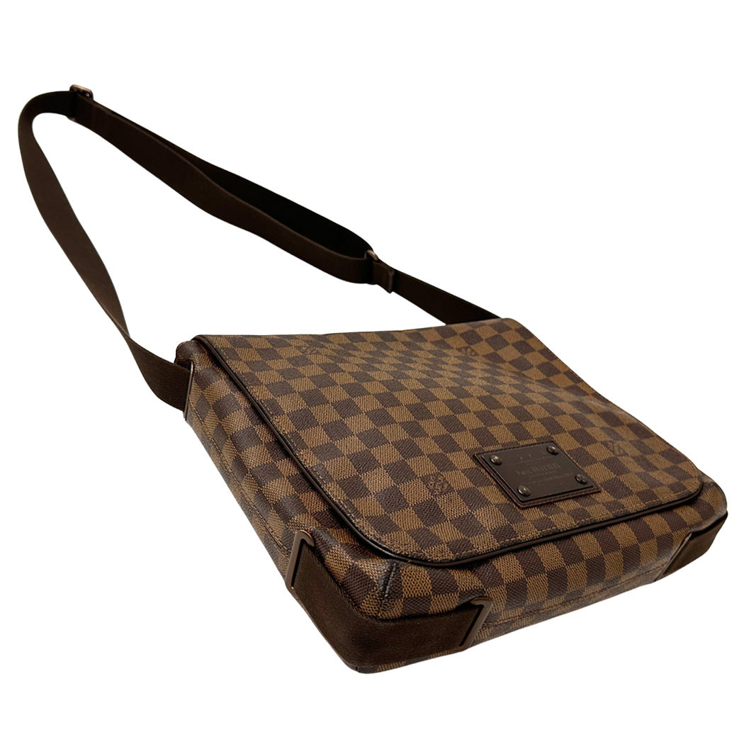 LOUIS VUITTON ルイ・ヴィトン ダミエ ブルックリンMM ショルダーバッグ N51211 レディース メンズ 【中古】