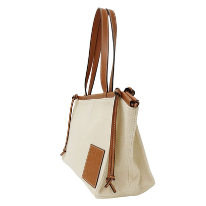 LOEWE ロエベ クッショントート スモール トートバッグ ナチュラル キャンバス レディース 【中古】
