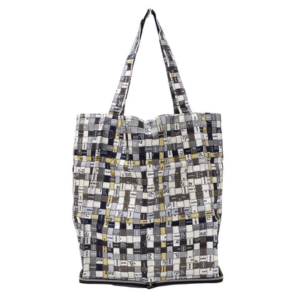 HERMES エルメス シルキーポップ トートバッグ グレー ベージュ シルク レディース 【中古】