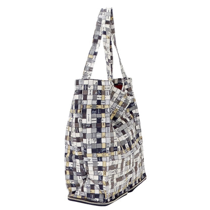 HERMES エルメス シルキーポップ トートバッグ グレー ベージュ シルク レディース 【中古】
