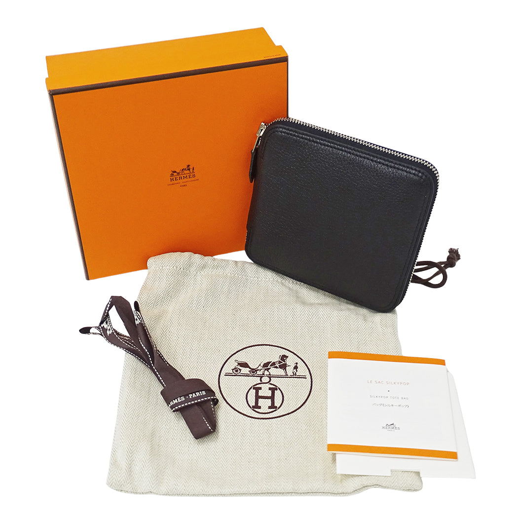 HERMES エルメス シルキーポップ トートバッグ グレー ベージュ シルク レディース 【中古】
