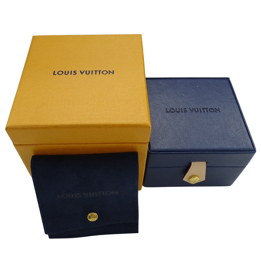 LOUIS VUITTON ルイ・ヴィトン イディール ブロッサム LV ピアス 750WG ホワイトゴールド レディース Q96544 磨き済み【中古】