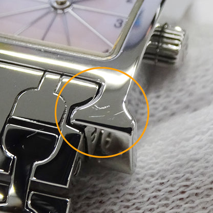 HERMES エルメス Hウォッチミニ HH1.110 レディース 腕時計 ピンクシェル クオーツ QZ ステンレス 磨き済み【中古】
