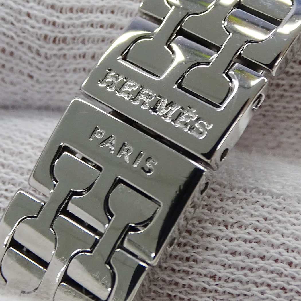 HERMES エルメス Hウォッチミニ HH1.110 レディース 腕時計 ピンクシェル クオーツ QZ ステンレス 磨き済み【中古】