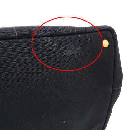 PRADA プラダ カナパ M トートバッグ ブラック BN2642 キャンバス レディース 【中古】