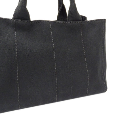 PRADA プラダ カナパ M トートバッグ ブラック BN2642 キャンバス レディース 【中古】