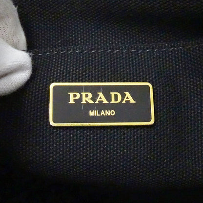 PRADA プラダ カナパ M トートバッグ ブラック BN2642 キャンバス レディース 【中古】