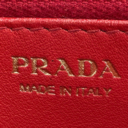 PRADA プラダ 長財布 ブラック レザー レディース メンズ 【中古】