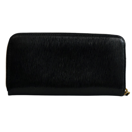 PRADA プラダ 長財布 ブラック レザー レディース メンズ 【中古】