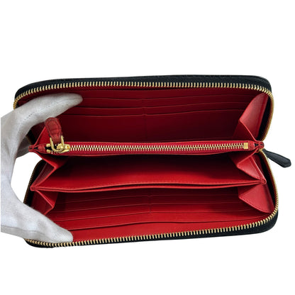 PRADA プラダ 長財布 ブラック レザー レディース メンズ 【中古】