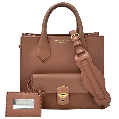 BALENCIAGA バレンシアガ 2wayバッグ ピンク 319499 レザー レディース 【中古】