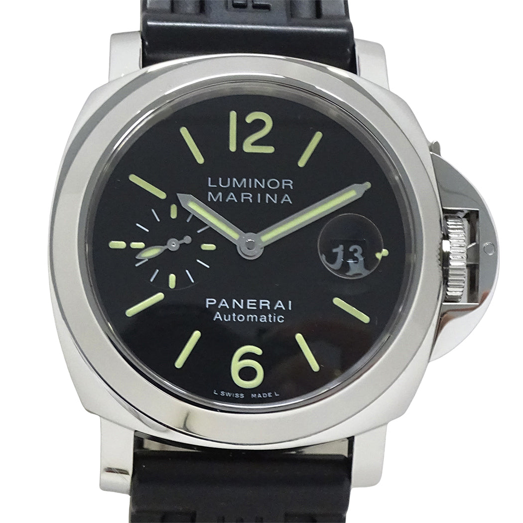 PANERAI パネライ ルミノールマリーナ PAM00104 メンズ 腕時計 自動巻き AT ステンレス ラバー 磨き済み【中古】