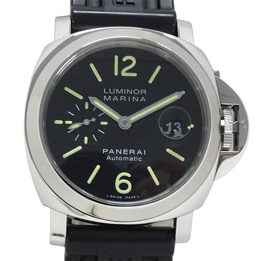 PANERAI パネライ ルミノールマリーナ PAM00104 メンズ 腕時計 自動巻き AT ステンレス ラバー 磨き済み【中古】