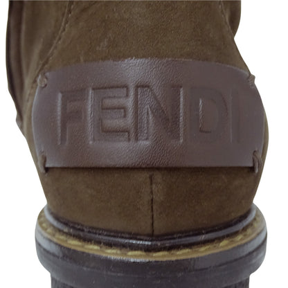 FENDI フェンディ ブーツ ブラウン スエード レディース 35 約22cm【中古】